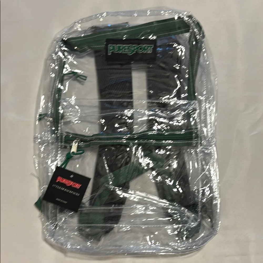 Clear Backpack Green 17